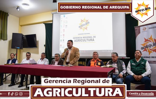 El Gobierno Regional de Arequipa, a través de la Gerencia Regional de Agricultura, desarrolló una reunión de coordinación con los presidentes y representantes de las Juntas de Usuarios de la región, con el propósito de fortalecer el trabajo articulado par